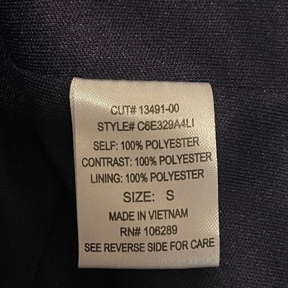 Trixxi Maxi Sun Dress Sleeveless w Navy Crocket Open back  100%Polyester Small - Picture 6 of 12